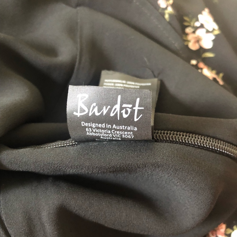 Bardot black floral one shoulder top size 12 - Picture 11 of 13